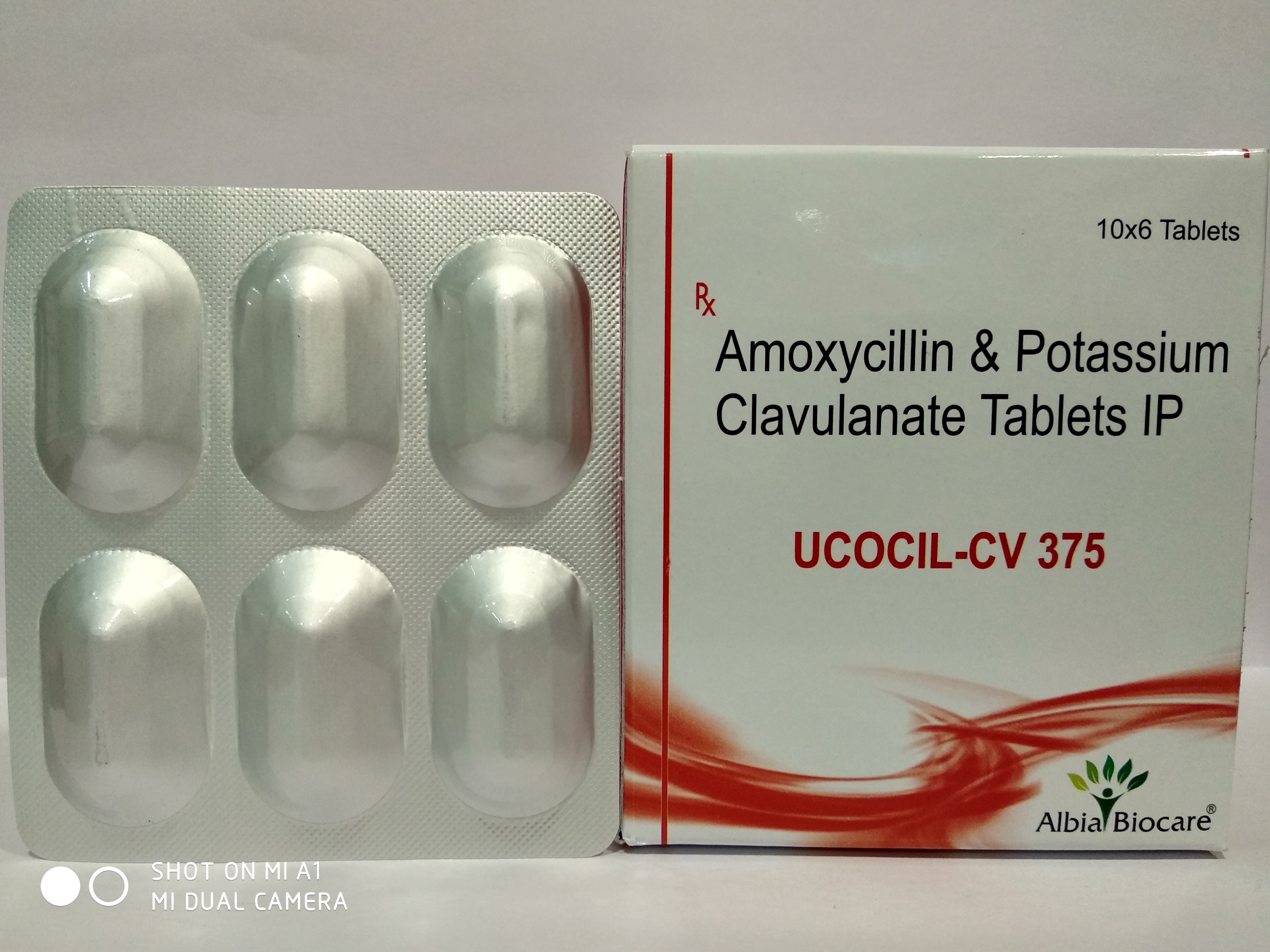 UCOCIL -CV 375 Tablet | Amoxycillin 250mg + Clavulanic Acid 125mg (Alu-Alu)